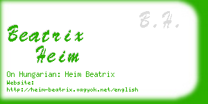 beatrix heim business card
